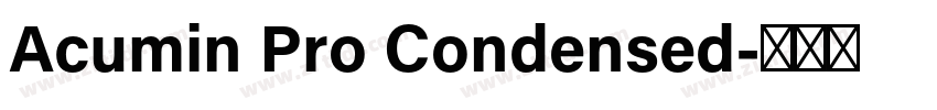 Acumin Pro Condensed字体转换